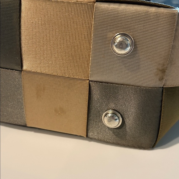 Comely Woven Seatbelt Tote Bag - Beige, Black, and Brown - Picture 6 of 7